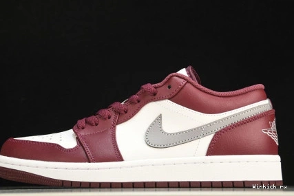 White 1 Jordan Bordeaux Low 1001